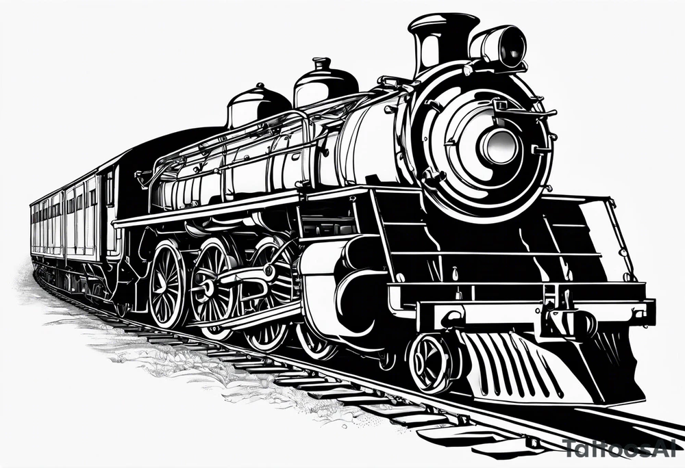 train in the sea tattoo idea