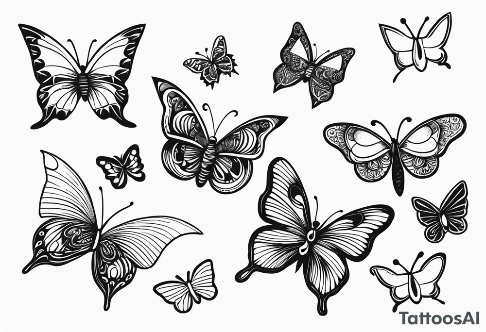 butterflies, quotes tattoo idea