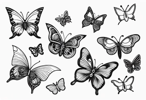 butterflies, quotes tattoo idea