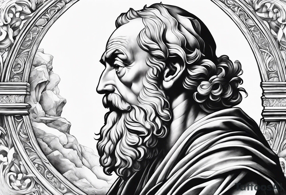 Caravaggio painting of Saint Jerome tattoo idea