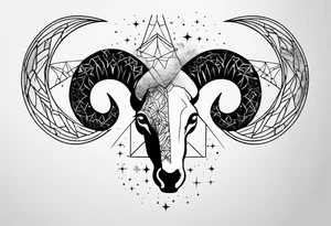 Aries constellation stars tattoo idea