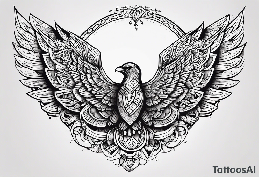 I need to cover an old tattoo of the word forever, the new tattoo should be a wing tattoo idea