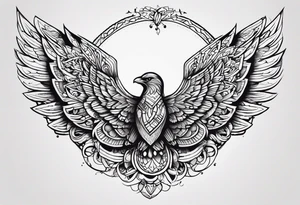 I need to cover an old tattoo of the word forever, the new tattoo should be a wing tattoo idea