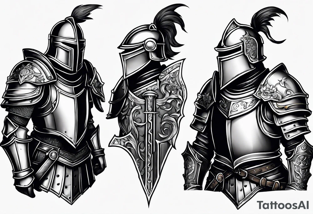 knight heavy armor tattoo idea
