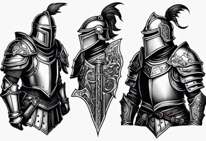knight heavy armor tattoo idea