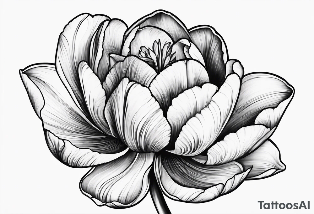 mini tulip tattoo idea