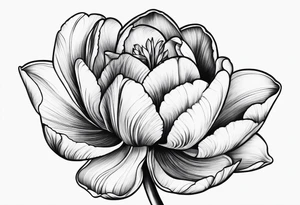 mini tulip tattoo idea
