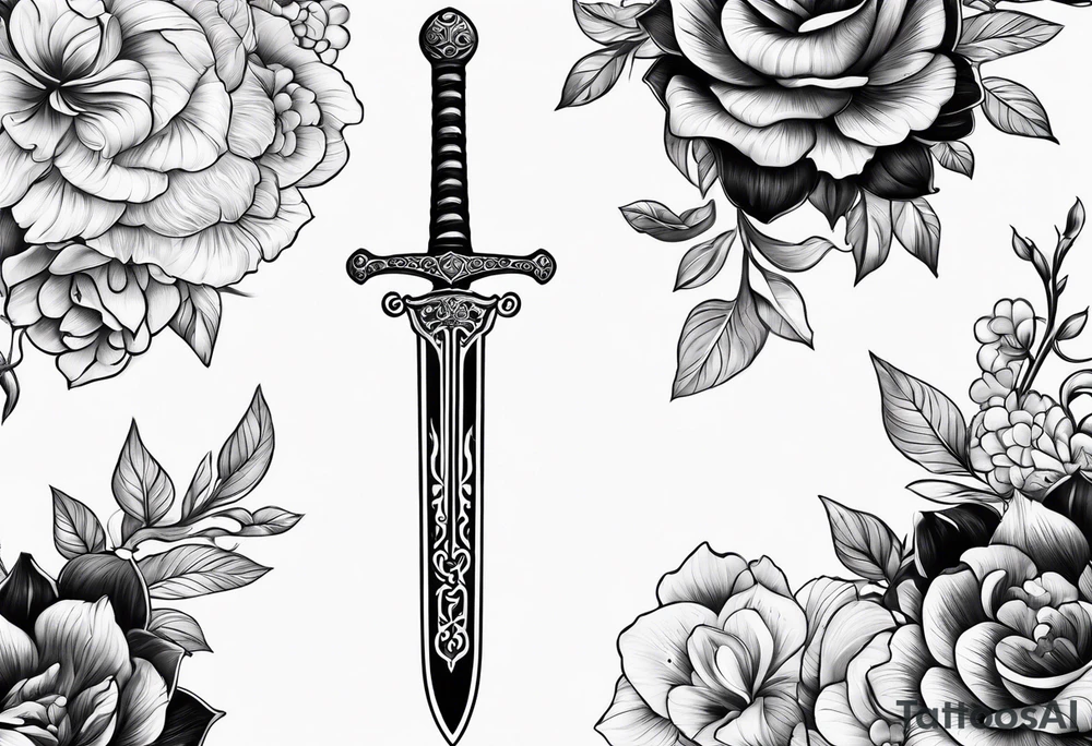 black sword tattoo idea