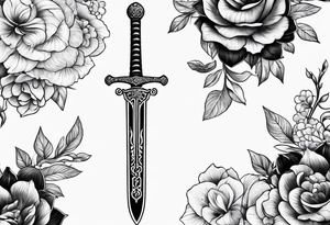 black sword tattoo idea