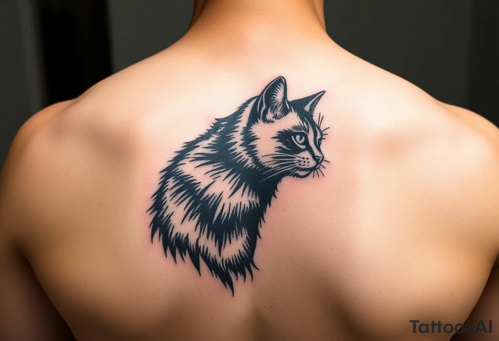 black cat tattoo idea