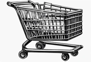 Shopping cart tattoo idea