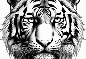 Tiger head tattoo idea