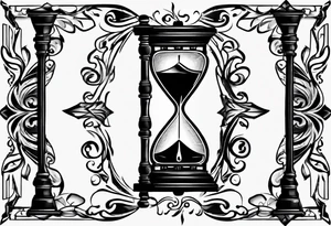 American traditional hourglass tattoo idea