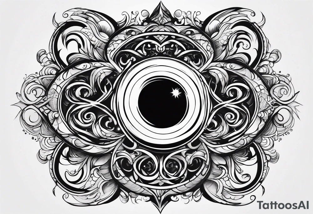 infinity symbol as a black hole tattoo idea