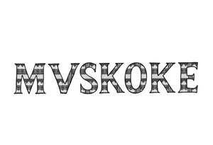 The word “MVSKOKE” shaded with Pendleton print tattoo idea