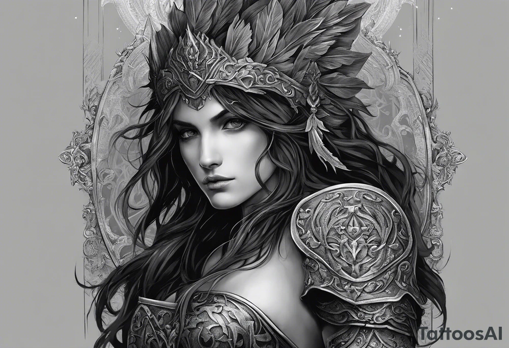Sure, here's the revised description with those specific elements included:

---

**Tattoo Description:**

**Design:** Black and gray detailed illustration.
**Location:** Bicep and upper arm.
**Concept:** Scene from Dante's Inferno, inspired by Gustave Doré's illustrations.

**Details:**

1. **Main Elements:**
   - A dark, dense forest with towering trees and an eerie atmosphere.
   - Dante and Virgil, blacked out, standing at the entrance of a dark cave, symbolizing the descent into hell.
   - Rugged, detailed rocks surrounding the cave entrance.
   
2. **Style:**
   - Detailed line work capturing the intricate details of the forest, rocks, and figures.
   - Black and gray shading to create depth and contrast, emphasizing the darkness and foreboding nature of the scene.
   - The overall design symbolizes the dark and treacherous journey into hell, as depicted in Dante's Inferno.

**Overall Feel:**
   - A haunting and dramatic scene that evokes the mysterious and ominous journey through Dante's Inferno.

---

This version ensures that all specified elements are included and provides a clear and concise vision for your tattoo artist. tattoo idea
