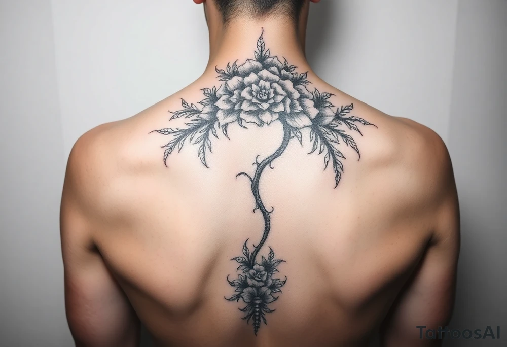 Extra large 
Female full back tattoo garden of eden tattoo idea