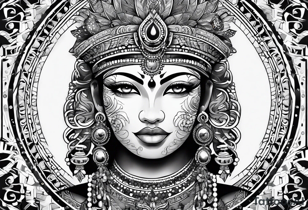 black, mandara, tattoo idea