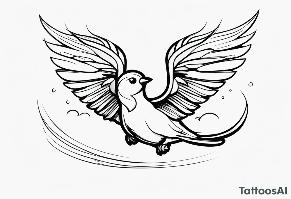 Flying hoopoo tattoo idea