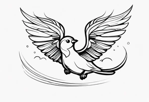 Flying hoopoo tattoo idea