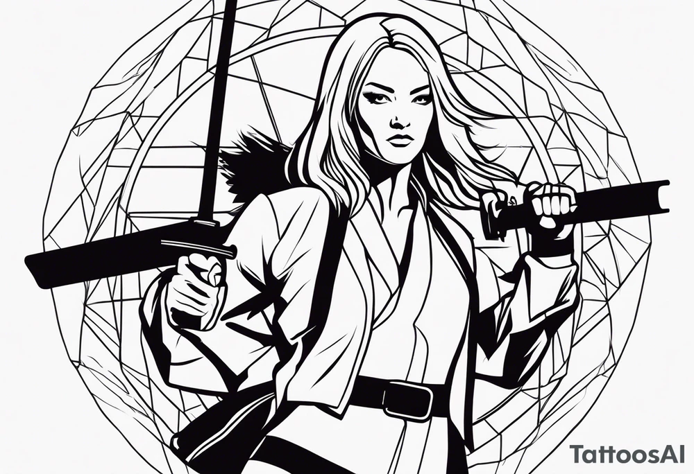 kill bill inspired minimalist tattoo idea