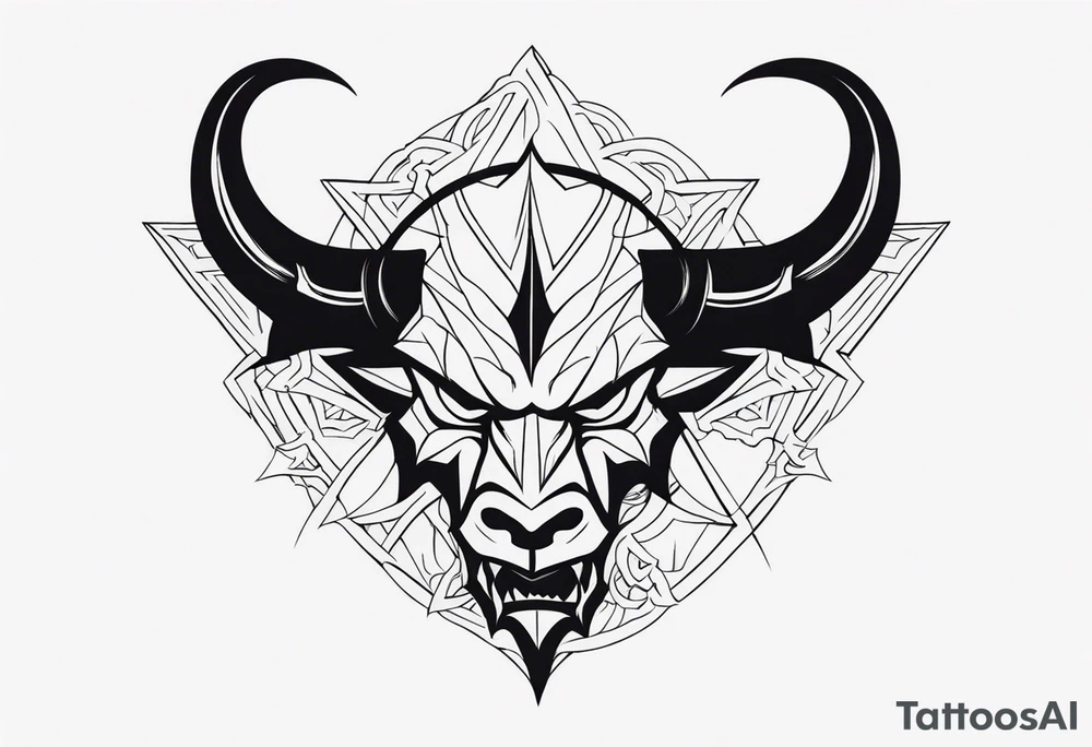 Demon forearm tattoo idea