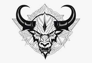 Demon forearm tattoo idea