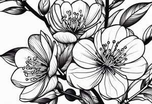 Plum blossoms tattoo idea