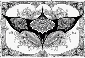 psychadelic manta ray symmetrical tattoo idea