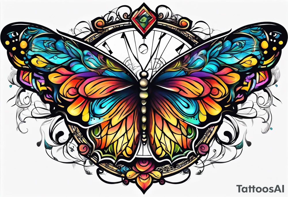 lesbian symbol and music tattoo idea