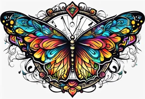 lesbian symbol and music tattoo idea