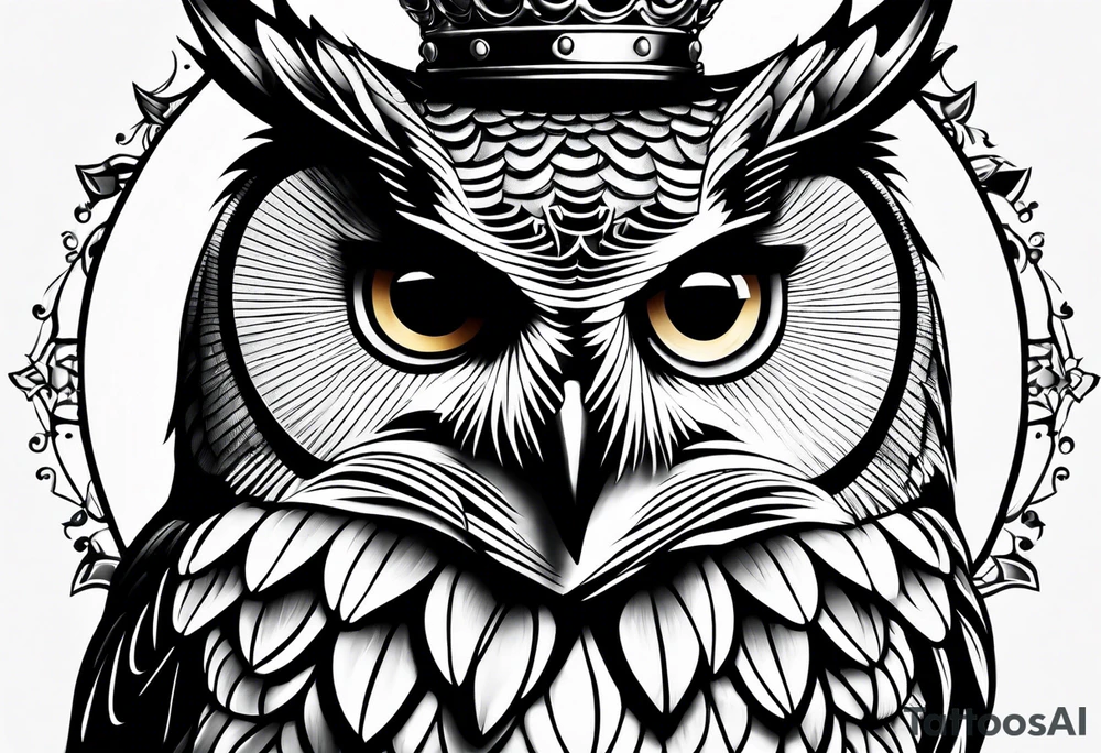 king owl tattoo idea