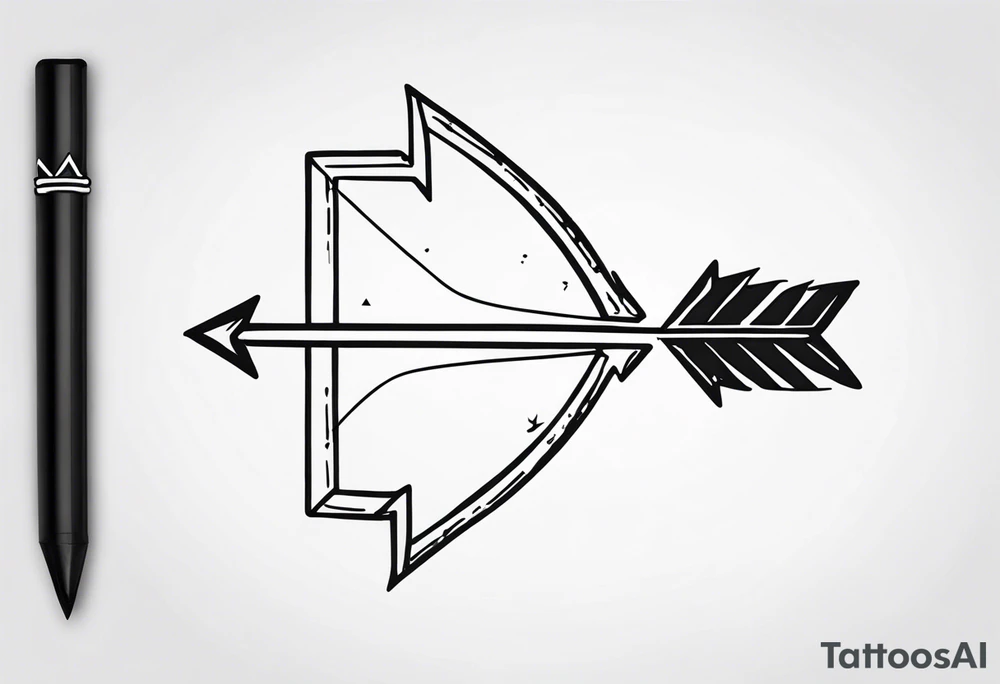 Rustic Arrow tattoo idea