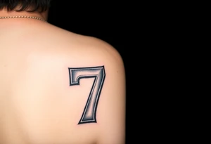 the number seven and a yankee jersey for forearm tattoo idea