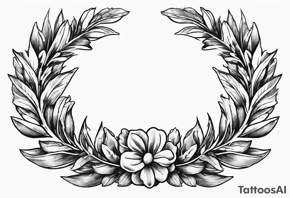 Triumph & victory; laurel wreath  for men tattoo idea