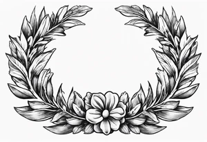 Triumph & victory; laurel wreath  for men tattoo idea