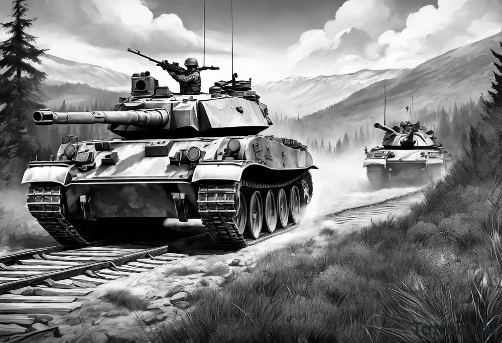 Battlefield scenery buildings battle war fighting tattoo idea Battlefield scenery buildings battle war fighting tattoo idea