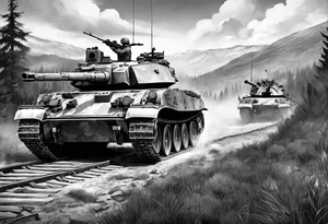 Battlefield scenery buildings battle war fighting tattoo idea