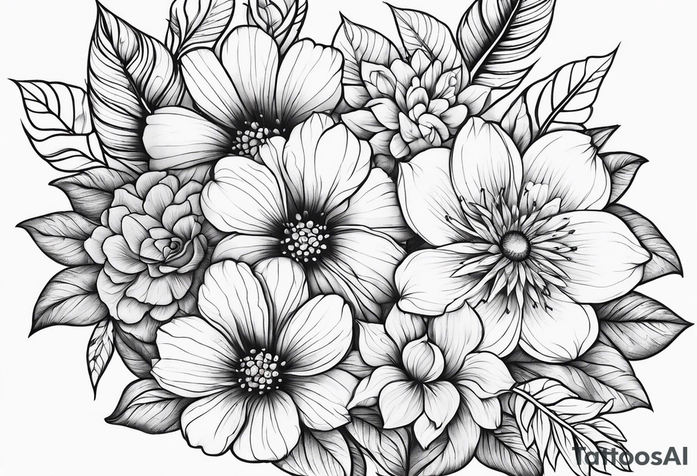 Flowers tattoo idea