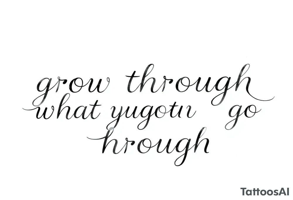 "grow through what you go through" tattoo idea