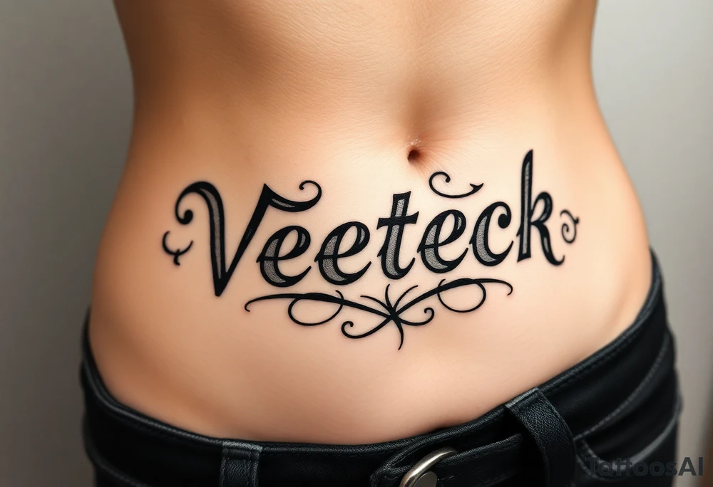 word VeecteemA gotick tattoo idea