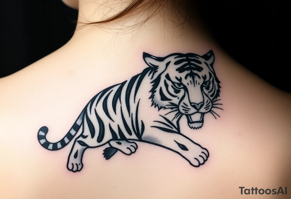 Black tiger tattoo idea