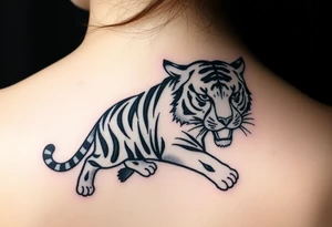 Black tiger tattoo idea