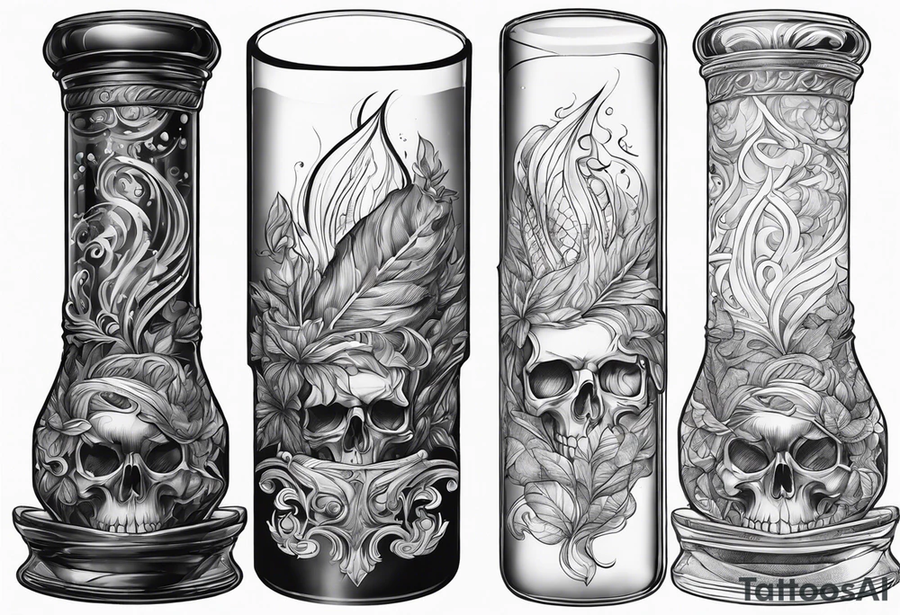 glass blunt smoke tattoo idea
