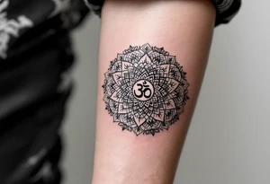 mandala with Om in the middle tattoo idea
