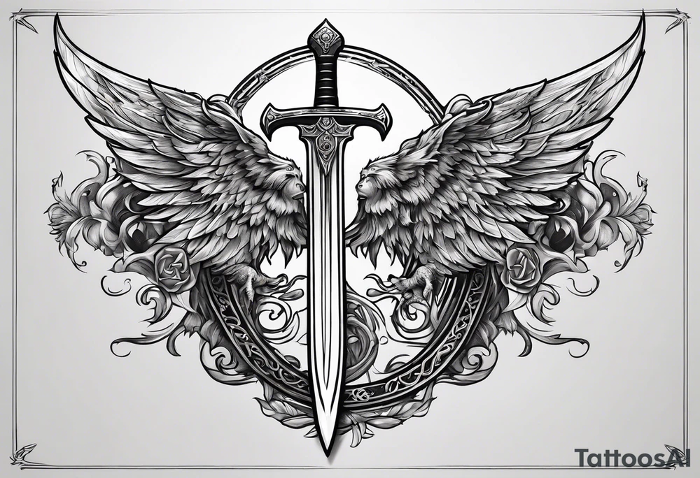 Bone sword tattoo idea