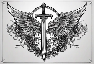 Bone sword tattoo idea