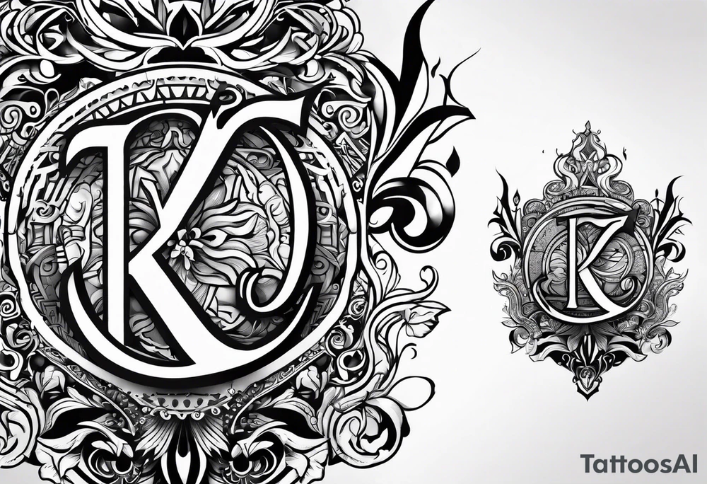 Letters Y and R tattoo idea