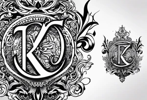 Letters Y and R tattoo idea