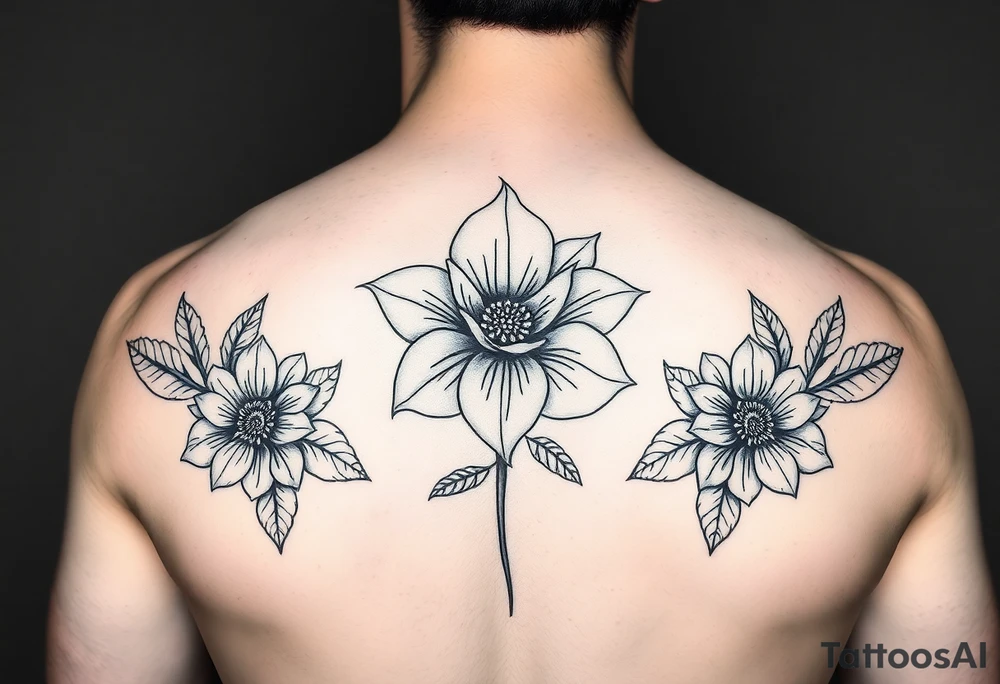 January December july birth Flower tattoo idea